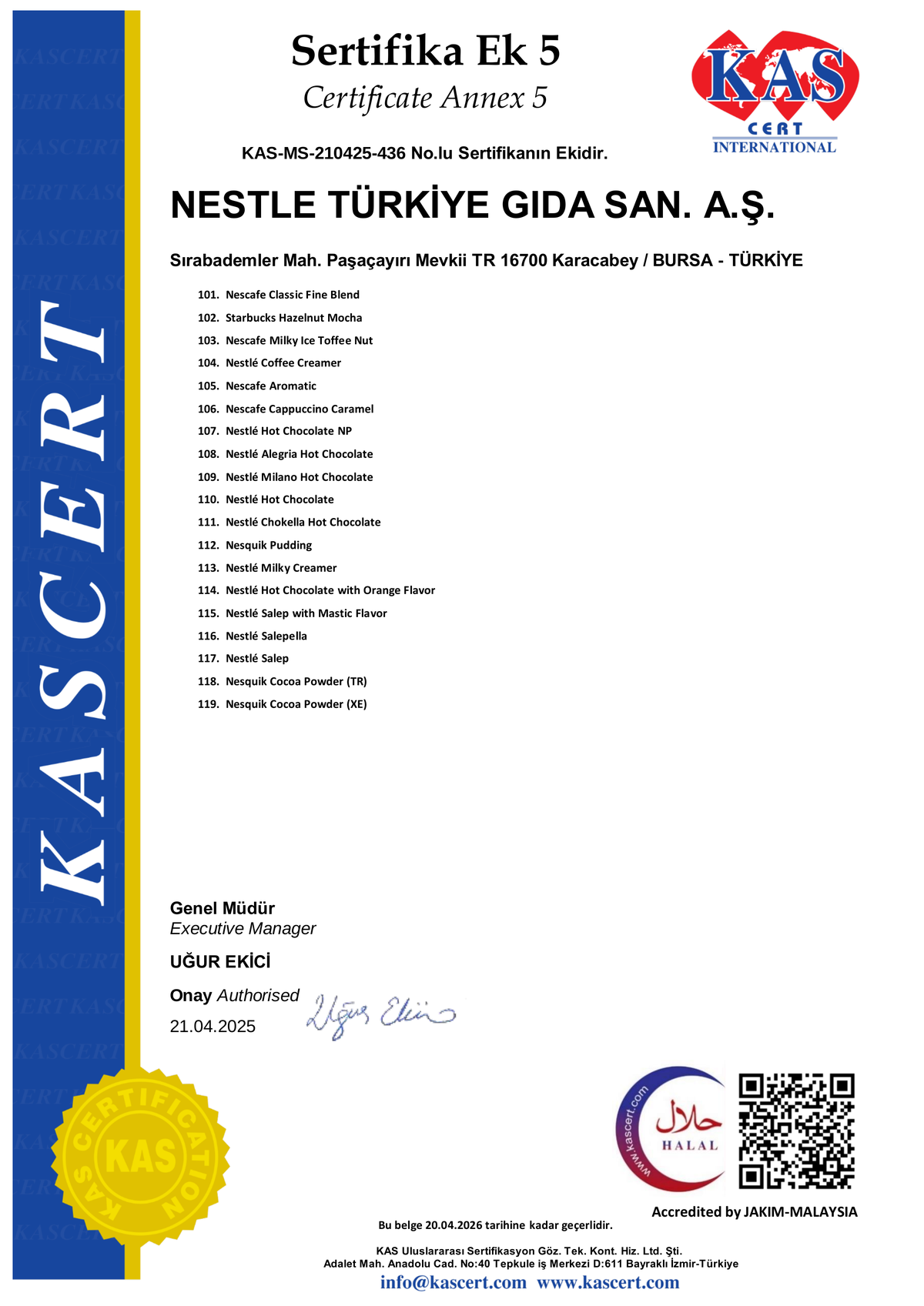 Nestle Turkey Halal Certificate - Page 6